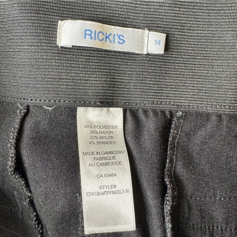 Ricki's Grey Trouser Pants Size 14 Office Business Casual Workwear Classic - Picture 12 of 12